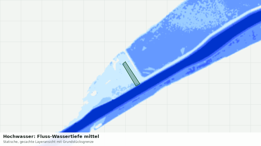Statische Kartenansicht: Hochwasser: Fluss-Wassertiefe mittel
