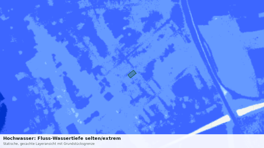 Statische Kartenansicht: Hochwasser: Fluss-Wassertiefe selten/extrem