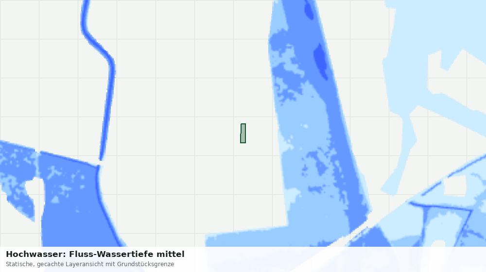 Statische Kartenansicht: Hochwasser: Fluss-Wassertiefe mittel