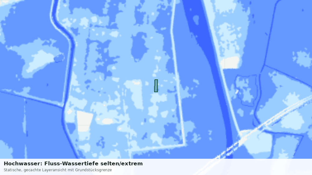 Statische Kartenansicht: Hochwasser: Fluss-Wassertiefe selten/extrem