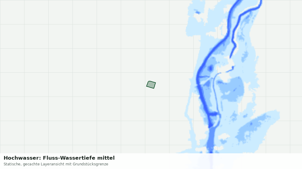 Statische Kartenansicht: Hochwasser: Fluss-Wassertiefe mittel