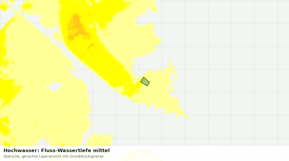 Statische Kartenansicht: Hochwasser: Fluss-Wassertiefe mittel