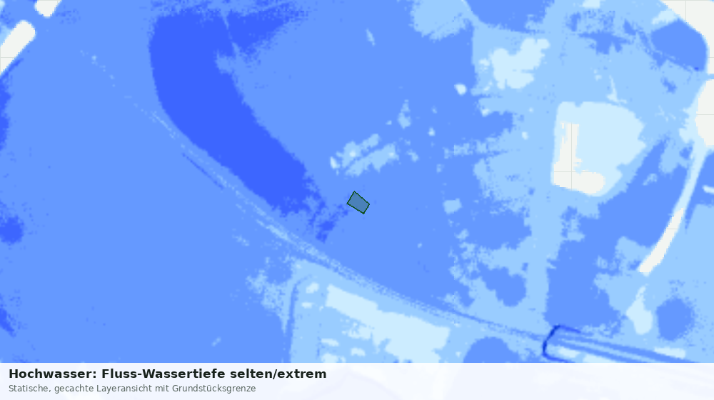 Statische Kartenansicht: Hochwasser: Fluss-Wassertiefe selten/extrem