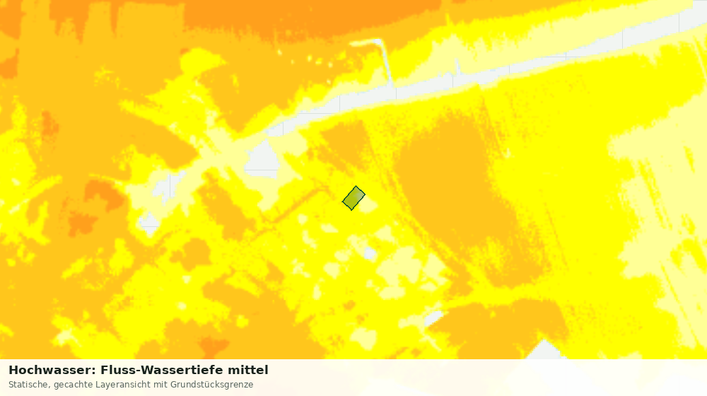 Statische Kartenansicht: Hochwasser: Fluss-Wassertiefe mittel
