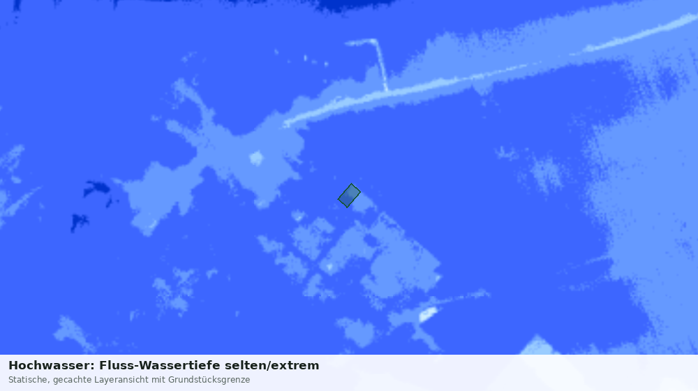 Statische Kartenansicht: Hochwasser: Fluss-Wassertiefe selten/extrem
