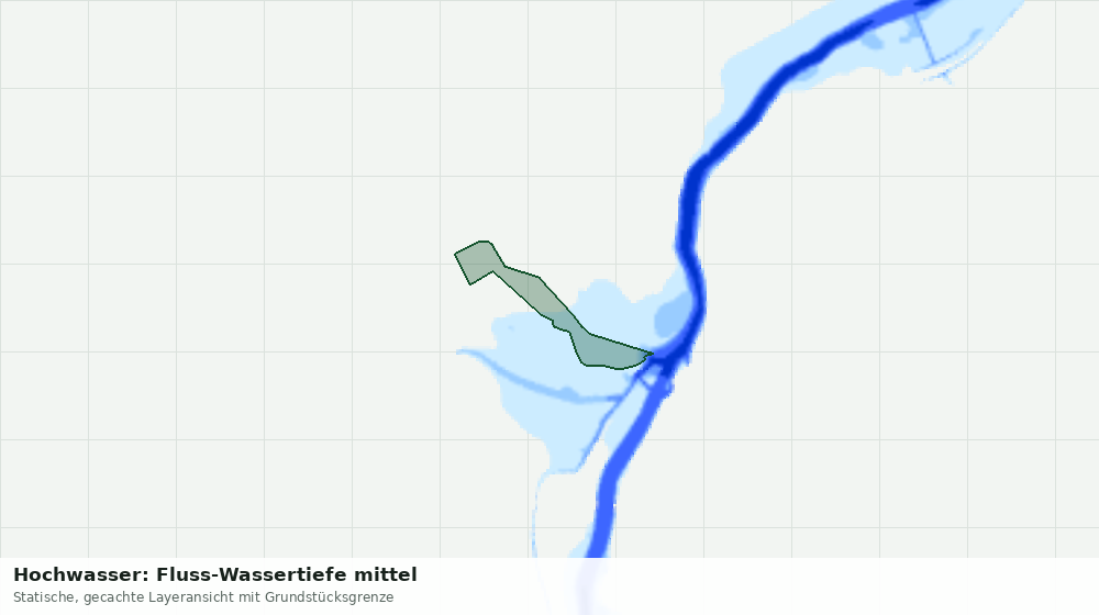 Statische Kartenansicht: Hochwasser: Fluss-Wassertiefe mittel