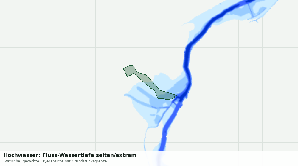 Statische Kartenansicht: Hochwasser: Fluss-Wassertiefe selten/extrem