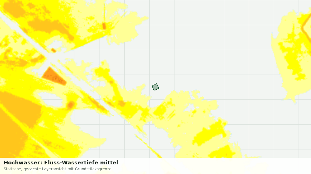 Statische Kartenansicht: Hochwasser: Fluss-Wassertiefe mittel