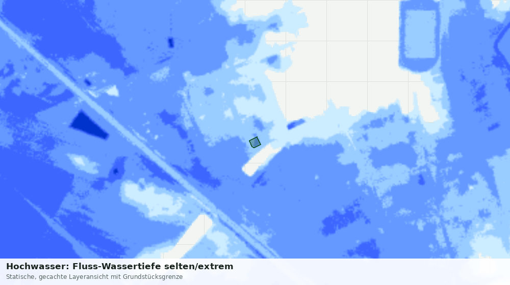Statische Kartenansicht: Hochwasser: Fluss-Wassertiefe selten/extrem