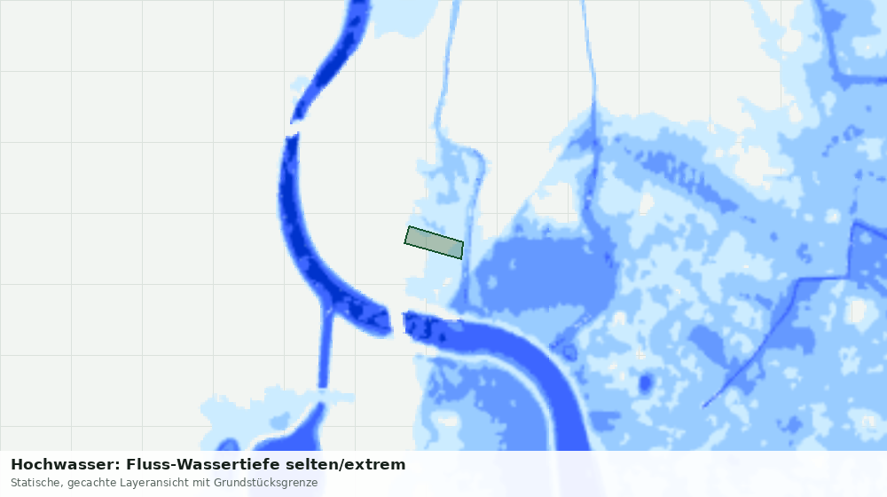 Statische Kartenansicht: Hochwasser: Fluss-Wassertiefe selten/extrem