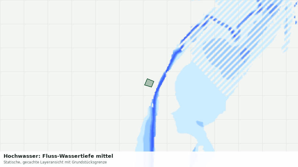 Statische Kartenansicht: Hochwasser: Fluss-Wassertiefe mittel
