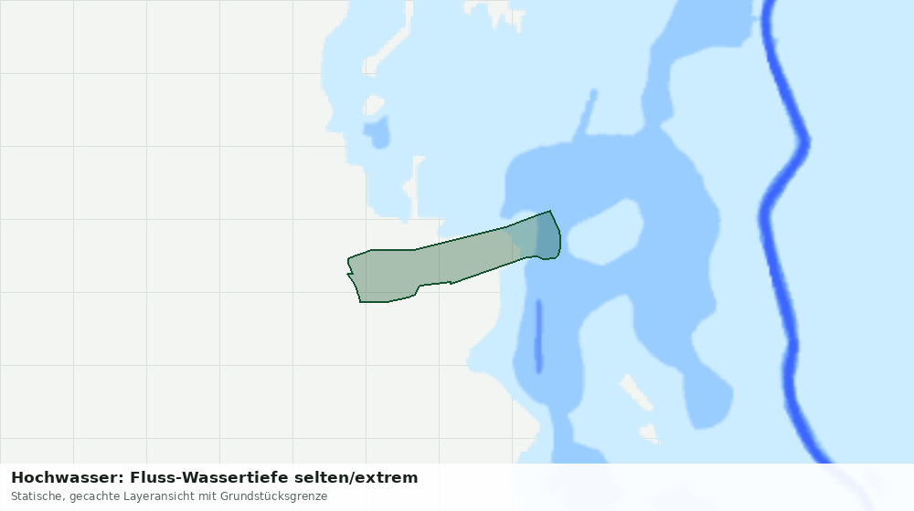 Statische Kartenansicht: Hochwasser: Fluss-Wassertiefe selten/extrem