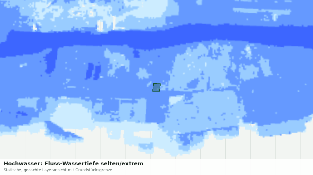 Statische Kartenansicht: Hochwasser: Fluss-Wassertiefe selten/extrem