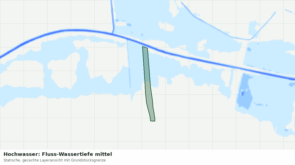 Statische Kartenansicht: Hochwasser: Fluss-Wassertiefe mittel