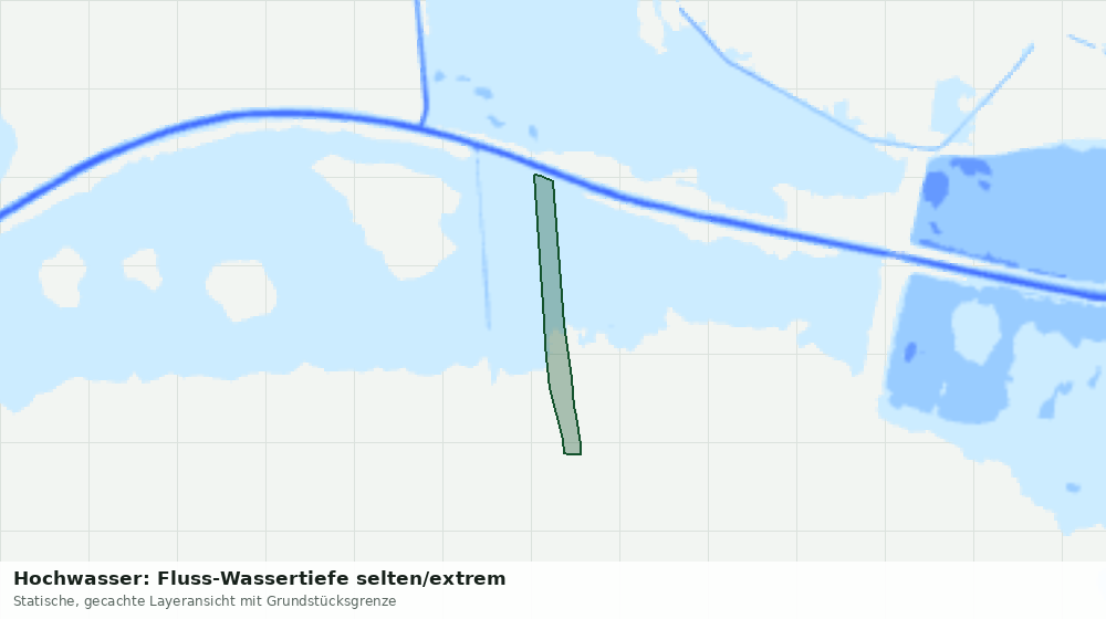 Statische Kartenansicht: Hochwasser: Fluss-Wassertiefe selten/extrem