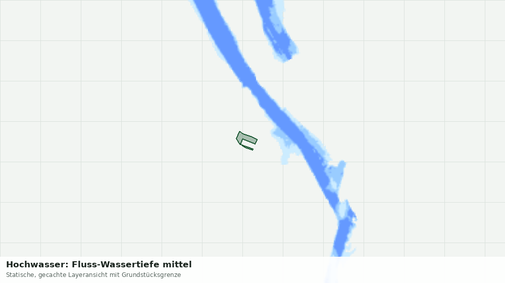 Statische Kartenansicht: Hochwasser: Fluss-Wassertiefe mittel