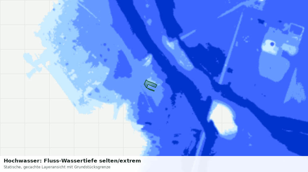 Statische Kartenansicht: Hochwasser: Fluss-Wassertiefe selten/extrem