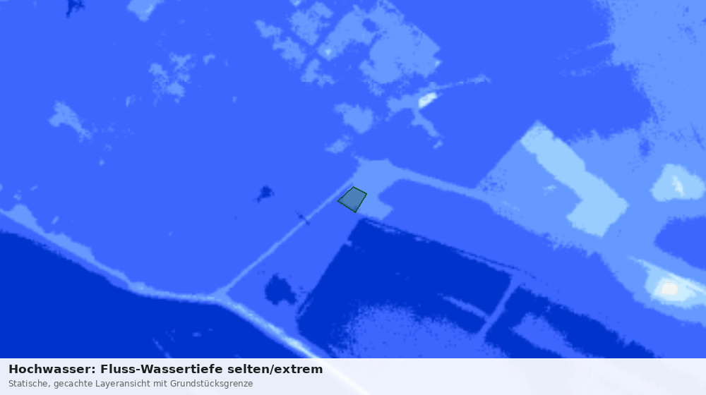 Statische Kartenansicht: Hochwasser: Fluss-Wassertiefe selten/extrem