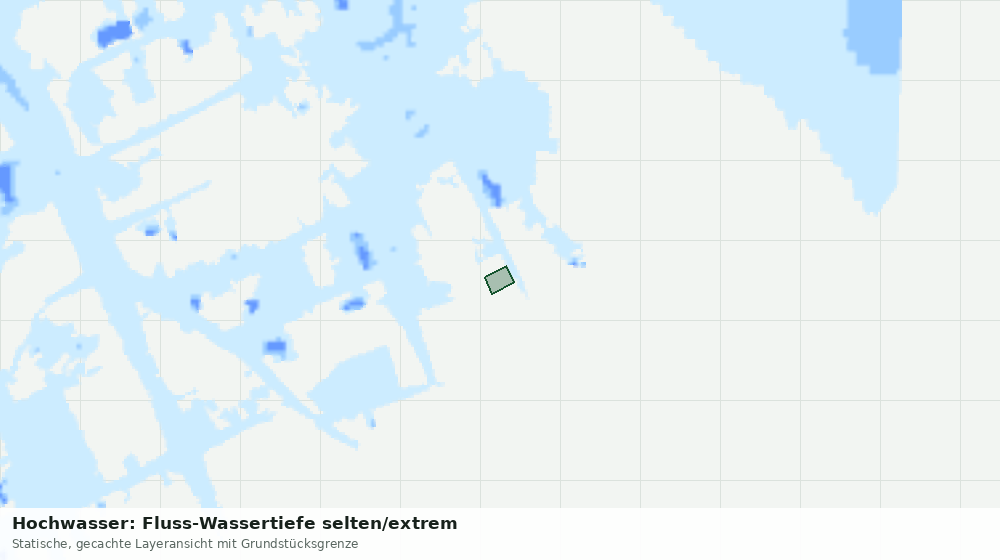 Statische Kartenansicht: Hochwasser: Fluss-Wassertiefe selten/extrem