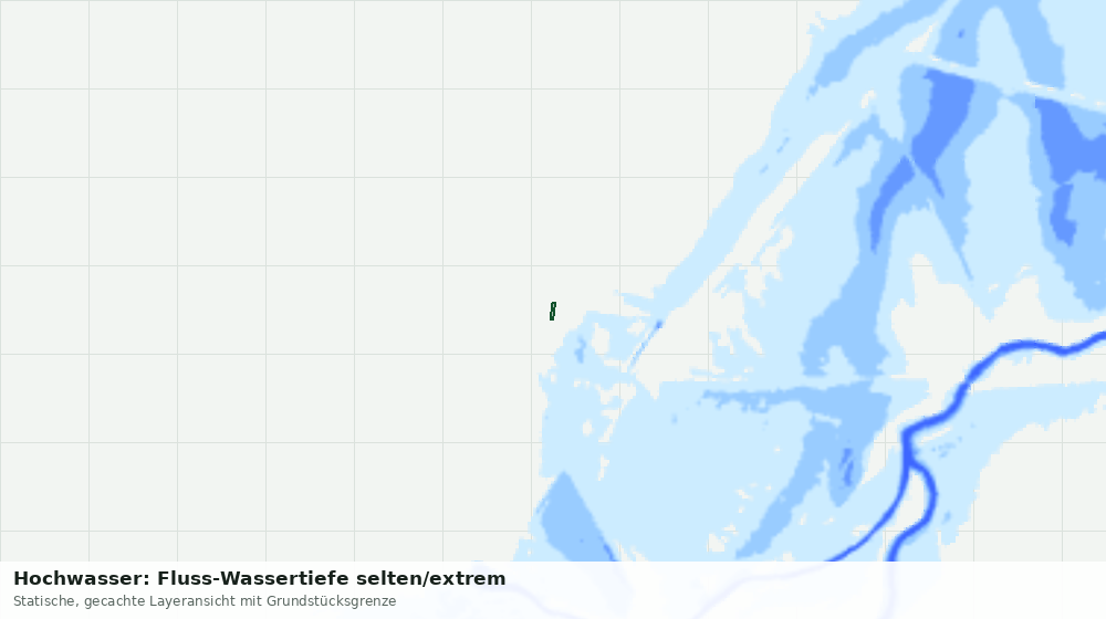 Statische Kartenansicht: Hochwasser: Fluss-Wassertiefe selten/extrem