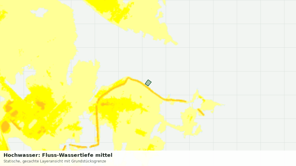 Statische Kartenansicht: Hochwasser: Fluss-Wassertiefe mittel