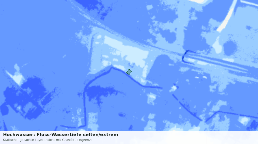 Statische Kartenansicht: Hochwasser: Fluss-Wassertiefe selten/extrem