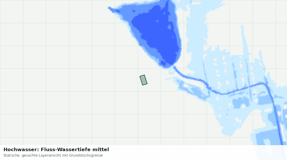 Statische Kartenansicht: Hochwasser: Fluss-Wassertiefe mittel