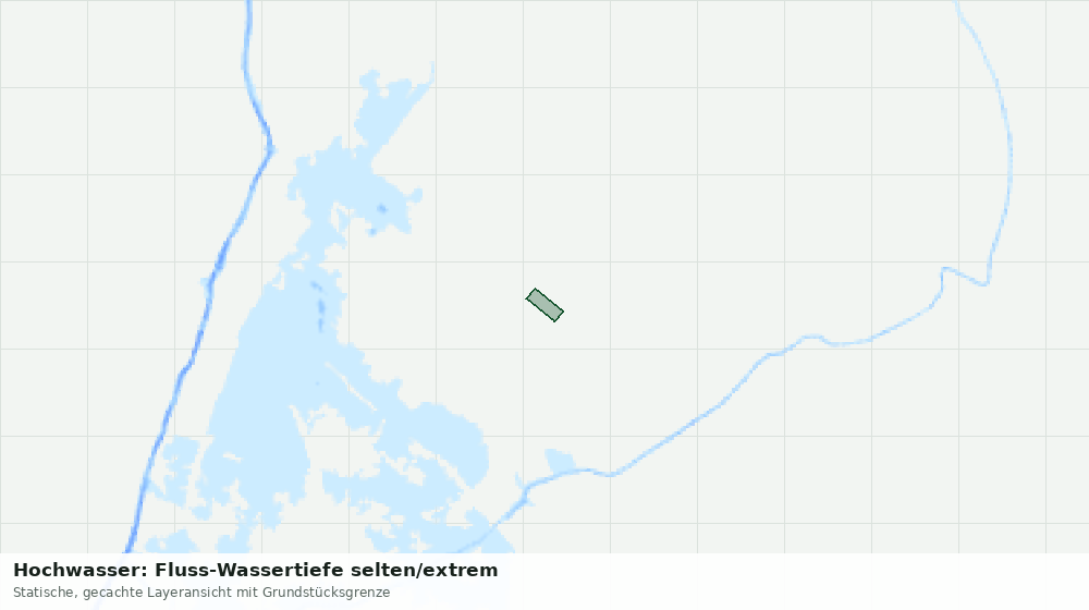 Statische Kartenansicht: Hochwasser: Fluss-Wassertiefe selten/extrem