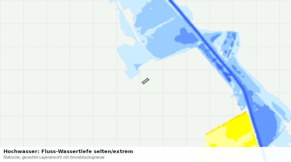 Statische Kartenansicht: Hochwasser: Fluss-Wassertiefe selten/extrem