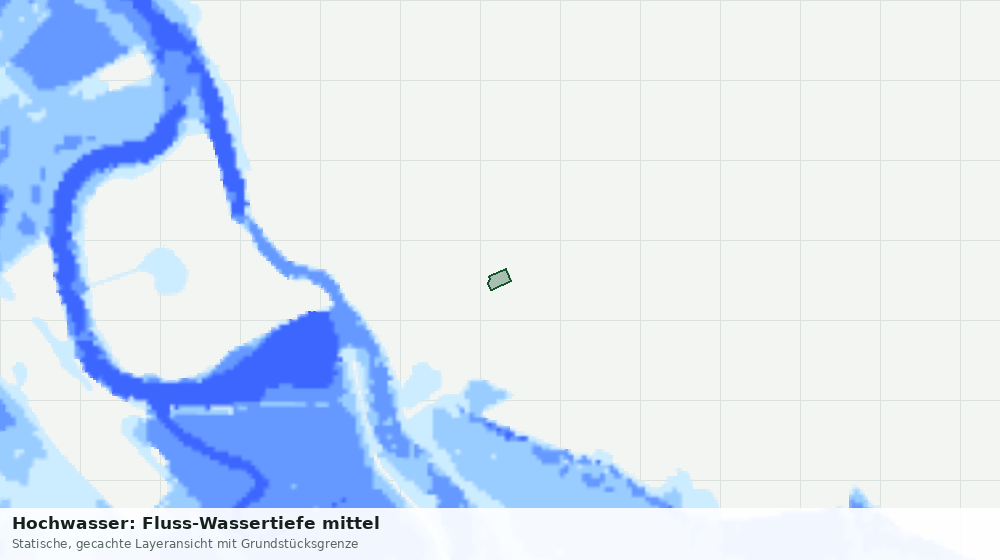 Statische Kartenansicht: Hochwasser: Fluss-Wassertiefe mittel