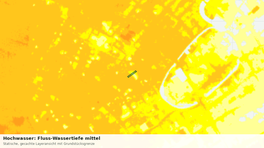 Statische Kartenansicht: Hochwasser: Fluss-Wassertiefe mittel