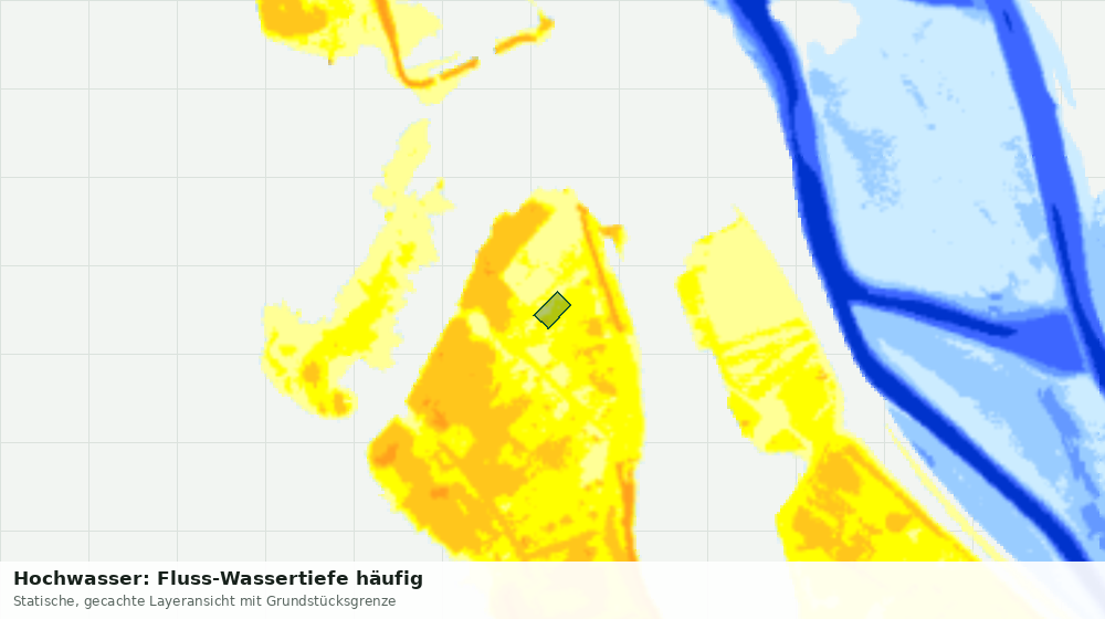 Statische Kartenansicht: Hochwasser: Fluss-Wassertiefe häufig