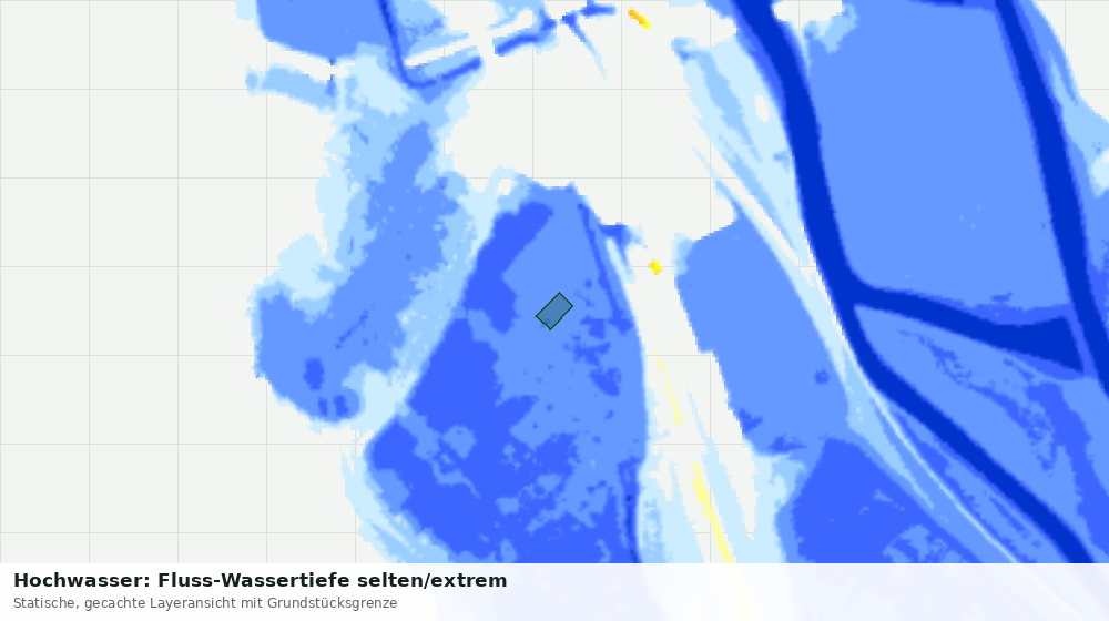 Statische Kartenansicht: Hochwasser: Fluss-Wassertiefe selten/extrem