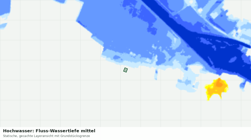 Statische Kartenansicht: Hochwasser: Fluss-Wassertiefe mittel
