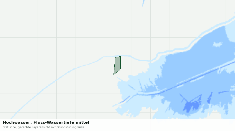 Statische Kartenansicht: Hochwasser: Fluss-Wassertiefe mittel