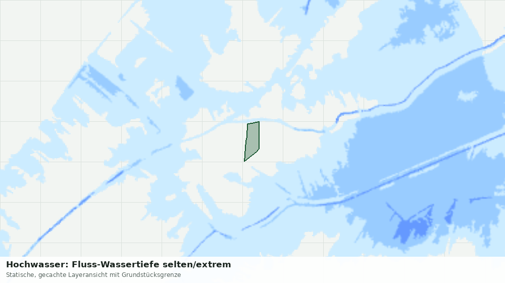 Statische Kartenansicht: Hochwasser: Fluss-Wassertiefe selten/extrem