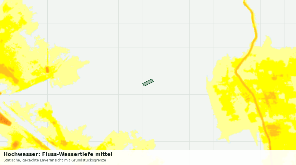 Statische Kartenansicht: Hochwasser: Fluss-Wassertiefe mittel