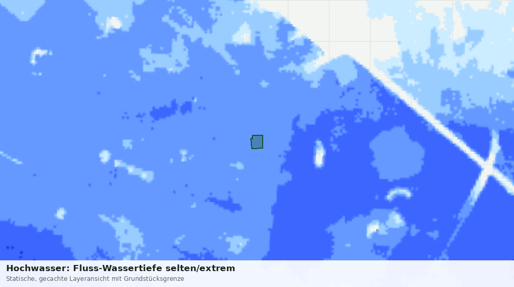 Statische Kartenansicht: Hochwasser: Fluss-Wassertiefe selten/extrem