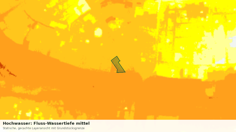 Statische Kartenansicht: Hochwasser: Fluss-Wassertiefe mittel