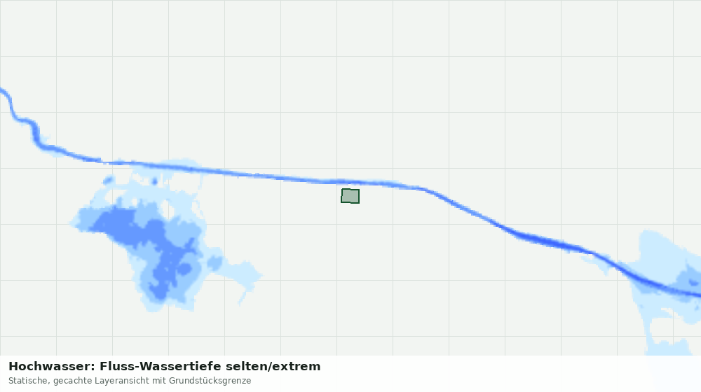 Statische Kartenansicht: Hochwasser: Fluss-Wassertiefe selten/extrem