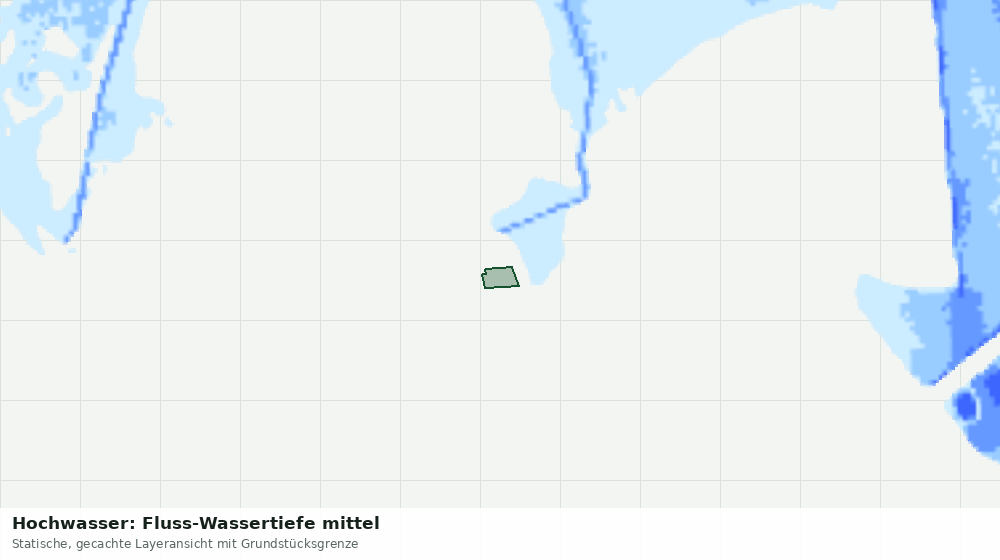 Statische Kartenansicht: Hochwasser: Fluss-Wassertiefe mittel