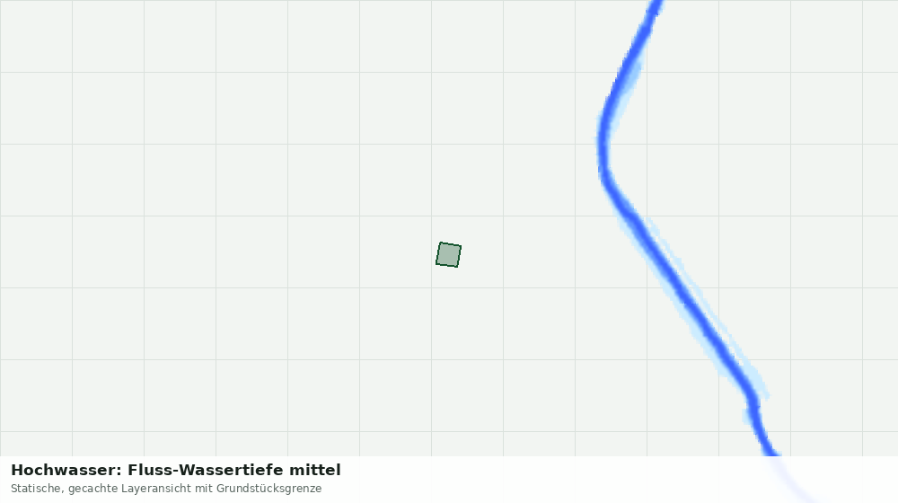 Statische Kartenansicht: Hochwasser: Fluss-Wassertiefe mittel
