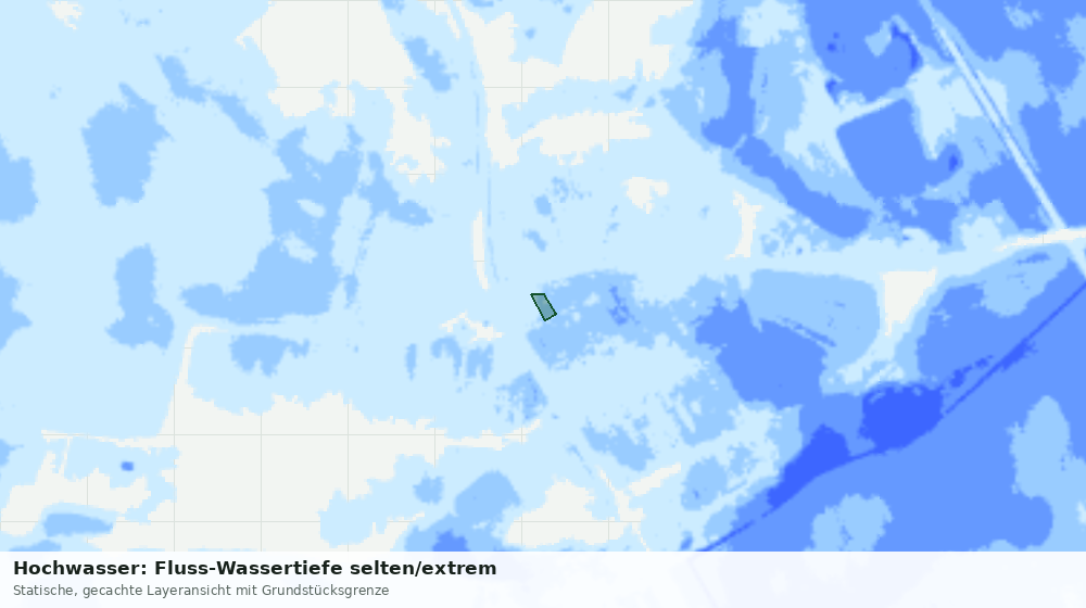 Statische Kartenansicht: Hochwasser: Fluss-Wassertiefe selten/extrem
