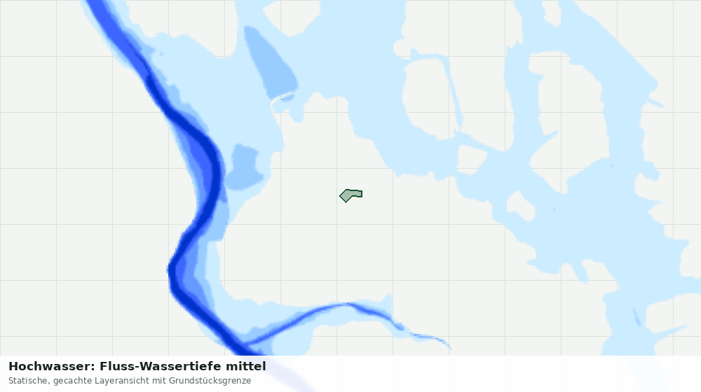 Statische Kartenansicht: Hochwasser: Fluss-Wassertiefe mittel