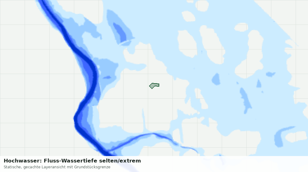 Statische Kartenansicht: Hochwasser: Fluss-Wassertiefe selten/extrem