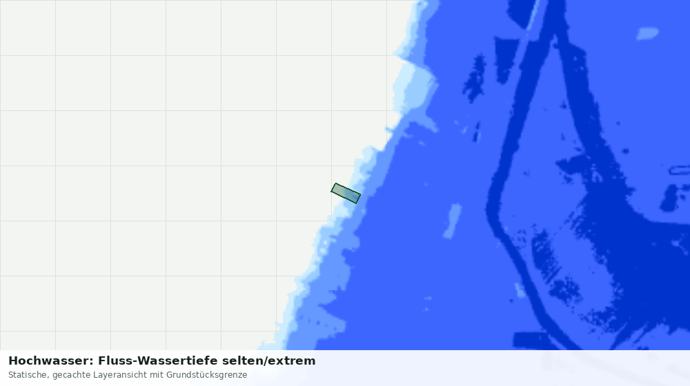 Statische Kartenansicht: Hochwasser: Fluss-Wassertiefe selten/extrem