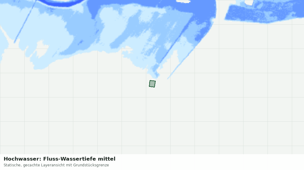 Statische Kartenansicht: Hochwasser: Fluss-Wassertiefe mittel