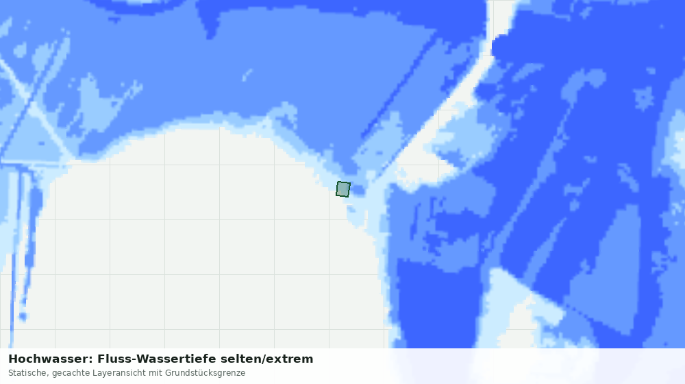 Statische Kartenansicht: Hochwasser: Fluss-Wassertiefe selten/extrem