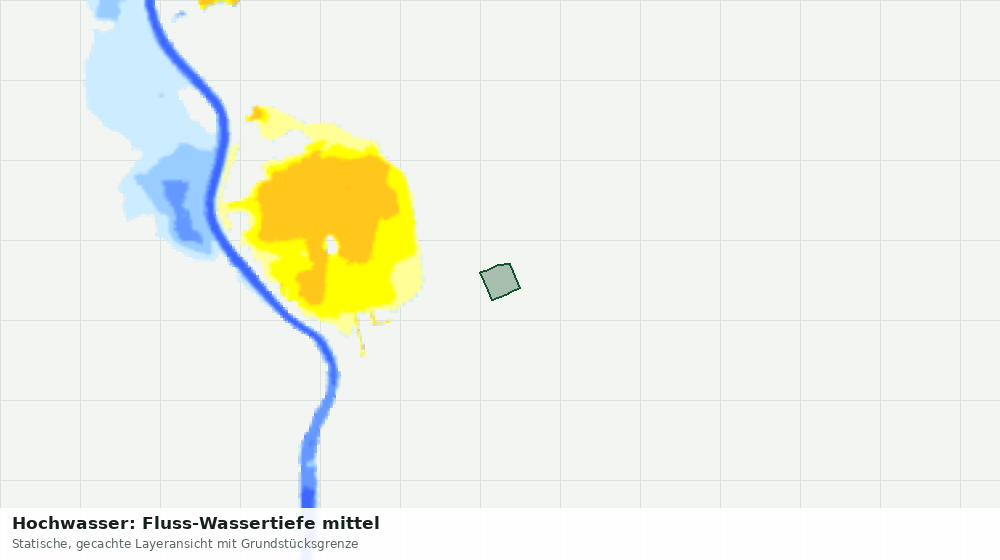 Statische Kartenansicht: Hochwasser: Fluss-Wassertiefe mittel