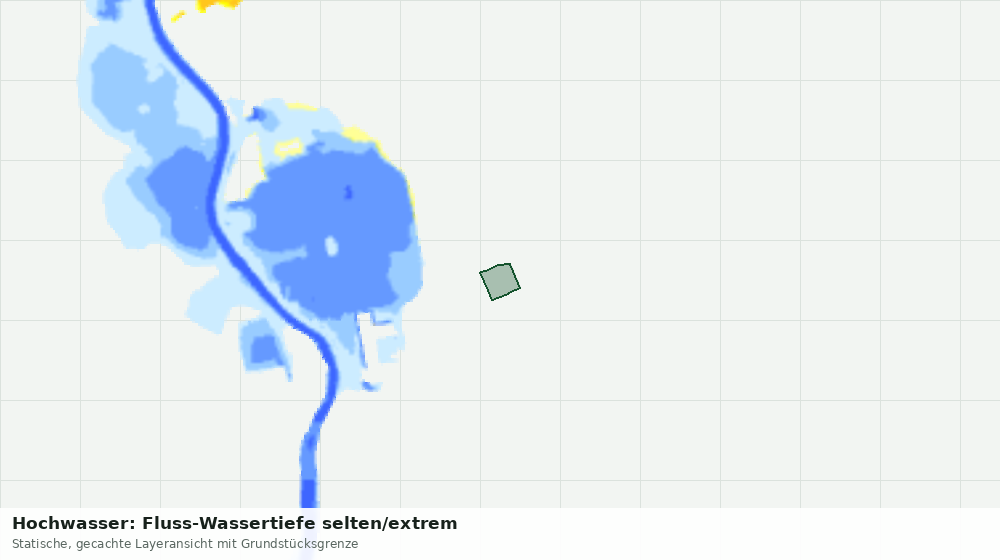 Statische Kartenansicht: Hochwasser: Fluss-Wassertiefe selten/extrem